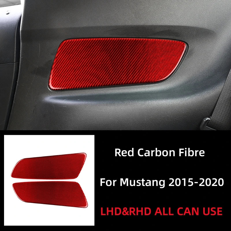 Carbon Fiber Rear Door Trim for Ford Mustang GT (2015-2021) | Interior Decal Kit