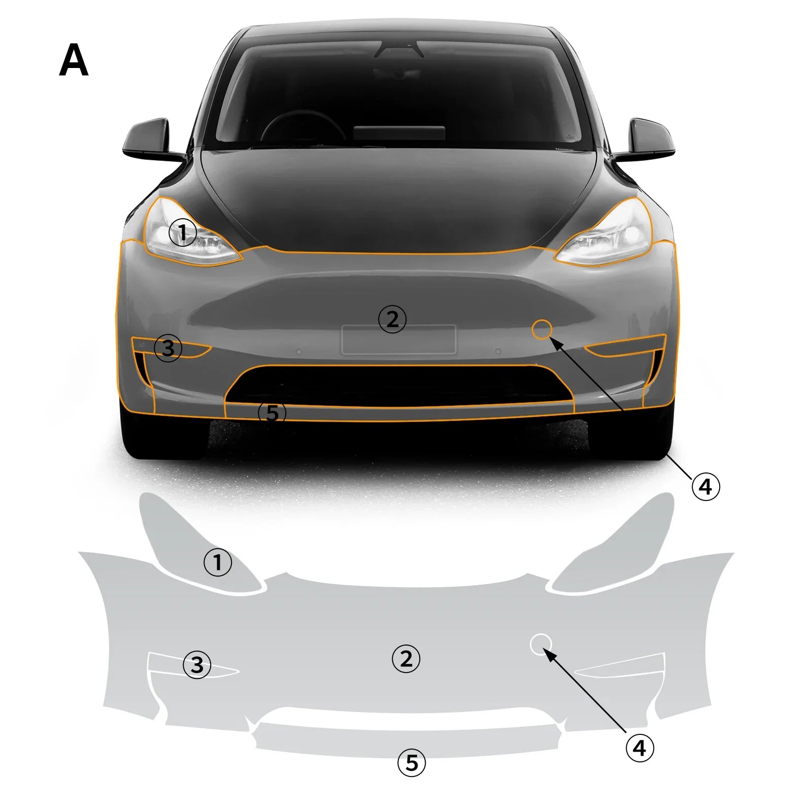 Precut PPF for Tesla Model Y (2020–2024) | 9-Mil TPU Paint Protection Film Clear Bra