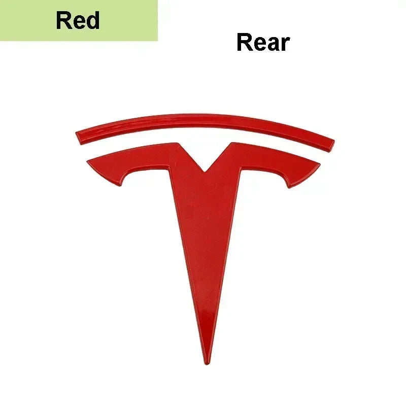 Zinc Alloy Front Hood Logo Sticker for Tesla Model 3 / Model Y | Auto Body Styling Emblem