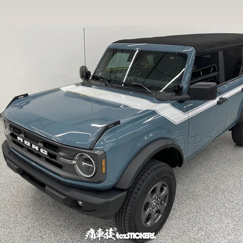Custom Sports Body & Hood Modification Vinyl Decal Kit for Ford Bronco | PVC Full-Body Wrap