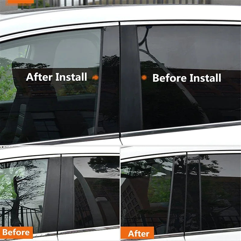 Gloss Black Pillar Post Door Trim Cover for Ford Bronco 4-Door (2021–2023) | Vinyl Sticker Pair