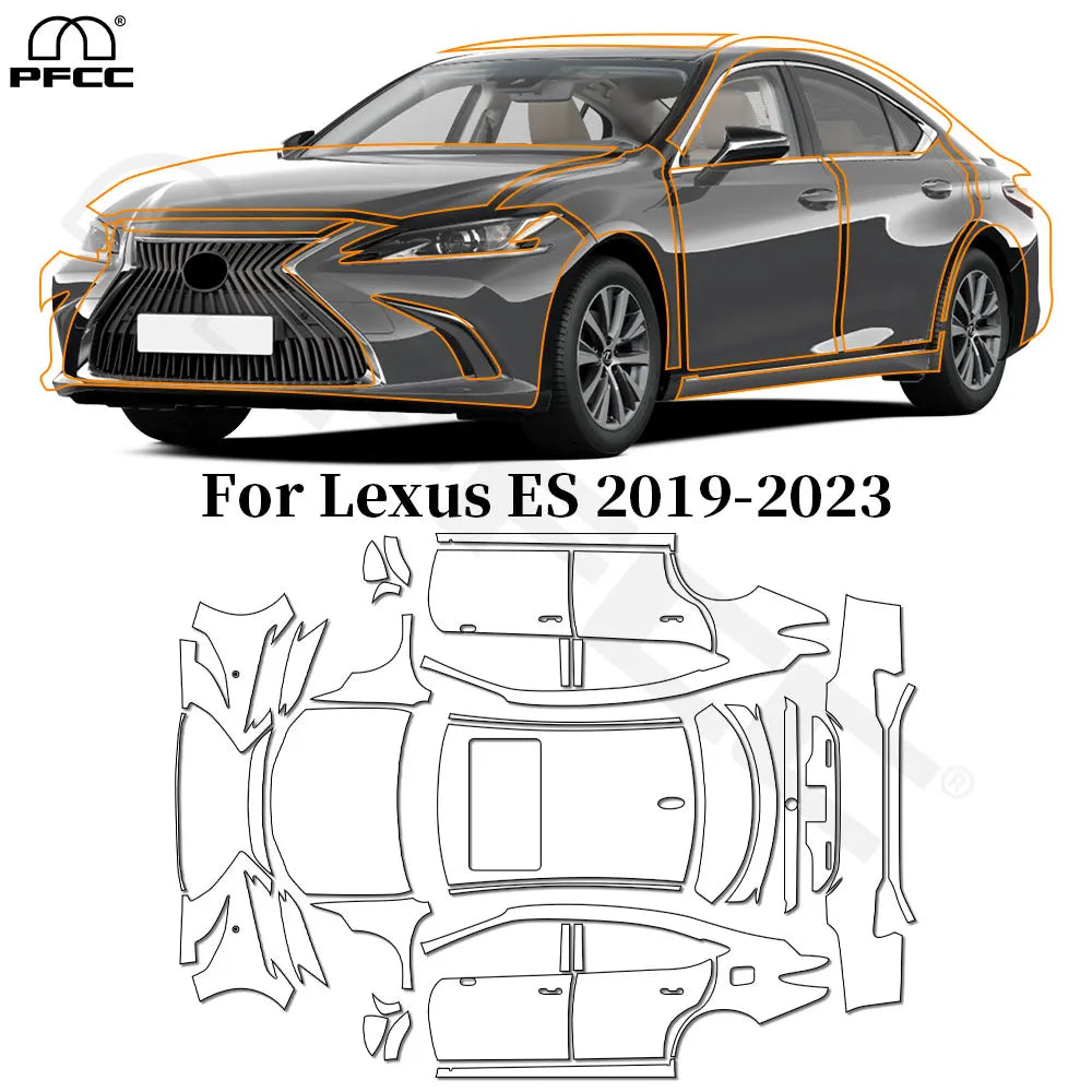 Precut PPF for Lexus ES 250 / 300h / 350 (2019–2023) | TPU Paint Protection Film Clear Bra
