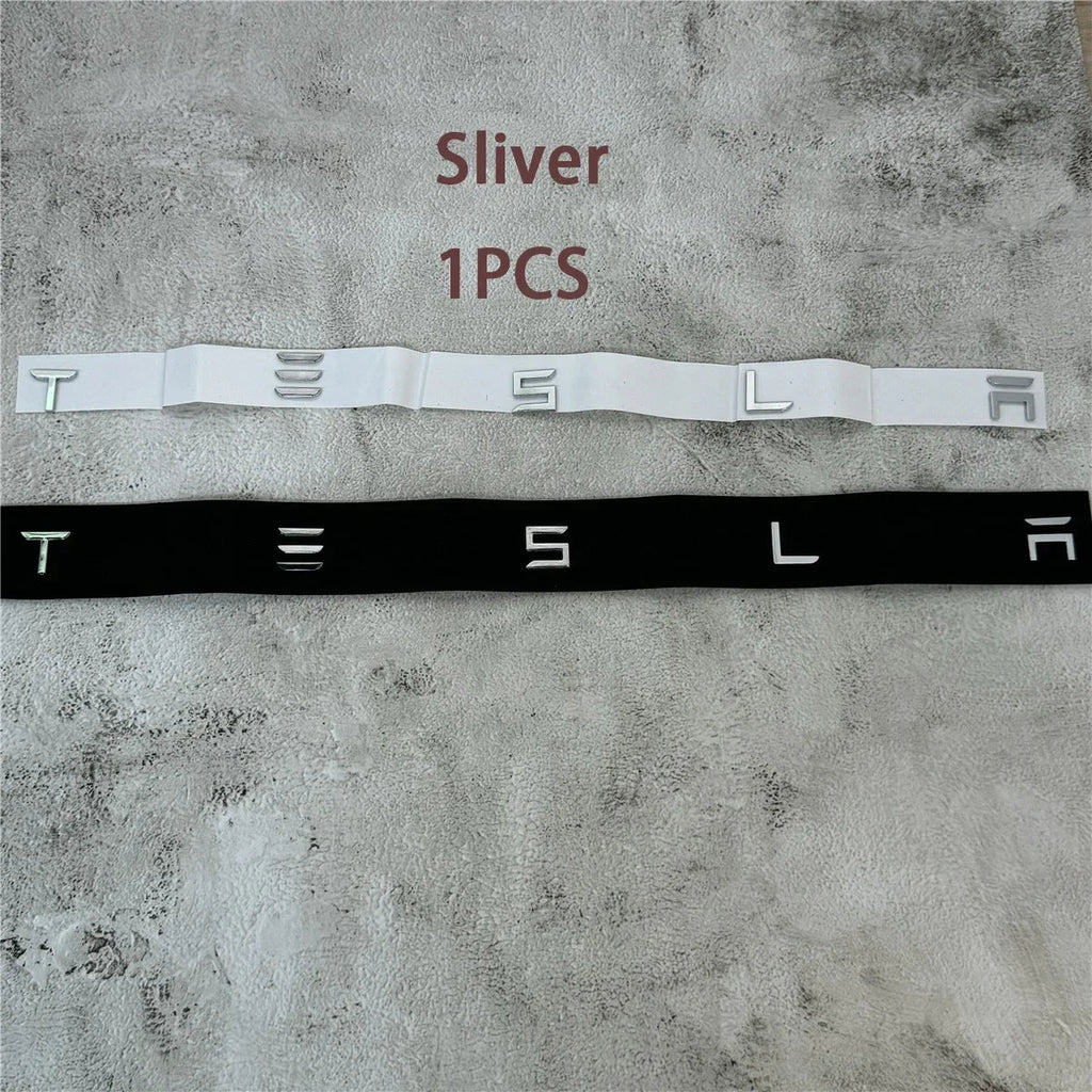 Chrome Tesla Logo Rear Tailgate Emblem Badge | Model 3 / S / X / Y Trunk Sticker Accessory
