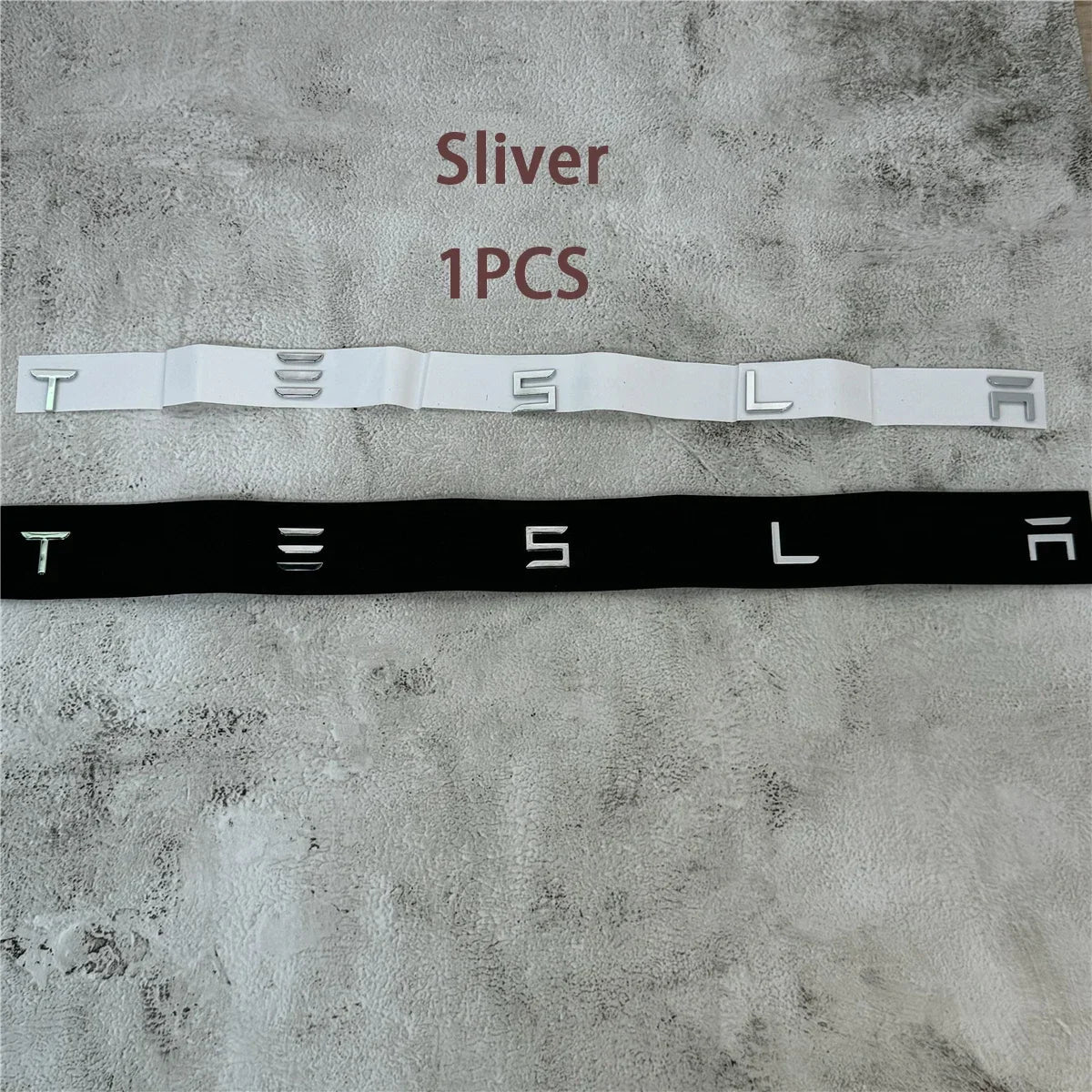 Chrome Tesla Logo Rear Tailgate Emblem Badge | Model 3 / S / X / Y Trunk Sticker Accessory