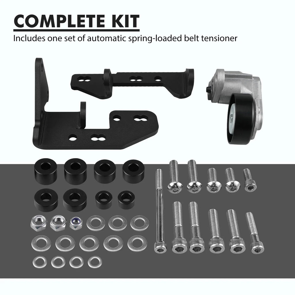 Chevrolet LS Gen 3 / Gen 4 Truck & SUV Passenger Side Low Mount A/C Compressor Bracket Kit for Sanden SD7B10 / 7176 Compressor (1999 - 2013)