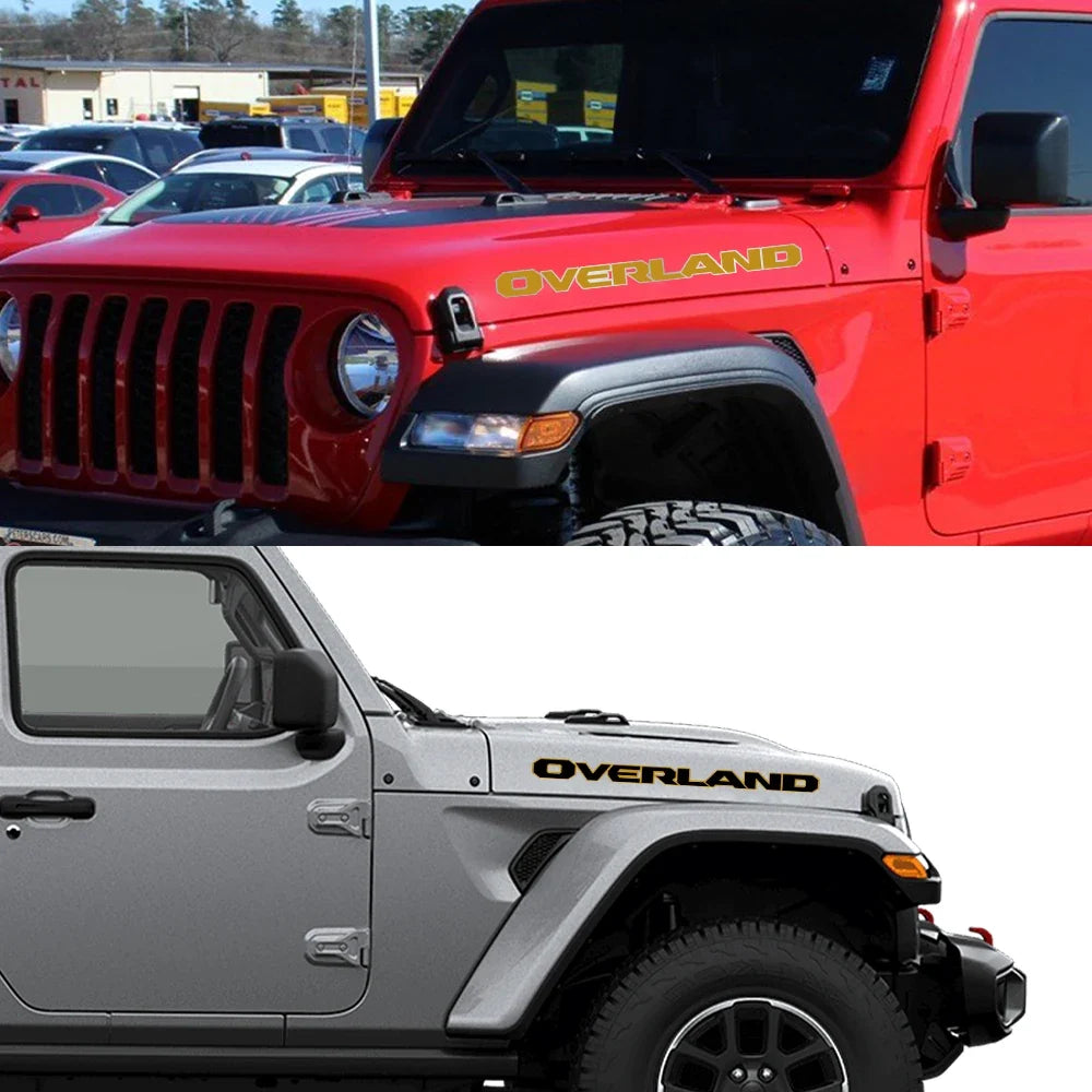 Engine Hood Decal for Jeep Gladiator Overland | Pickup Truck Vinyl Sticker Graphic