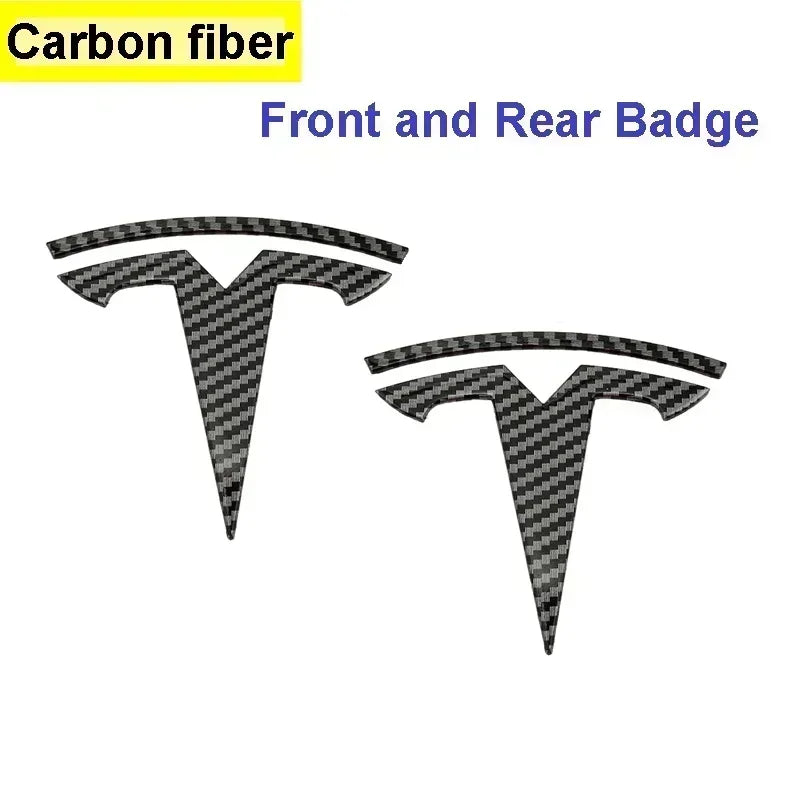 Zinc Alloy Front Hood Logo Sticker for Tesla Model 3 / Model Y | Auto Body Styling Emblem