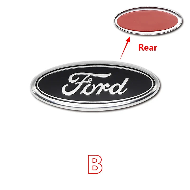 5.8cm Aluminum Steering Wheel Emblem Decal for Ford Focus / F-150 / Mondeo | Metal Badge