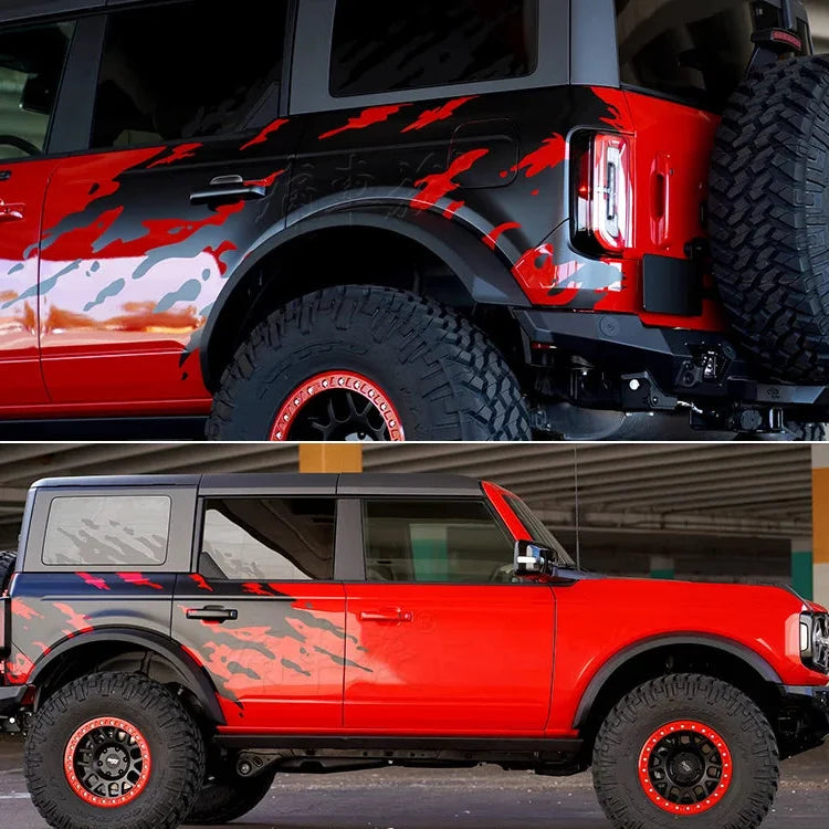 Custom Sports Decoration Vinyl Decal Kit for Ford Bronco | KK Film Body Wrap