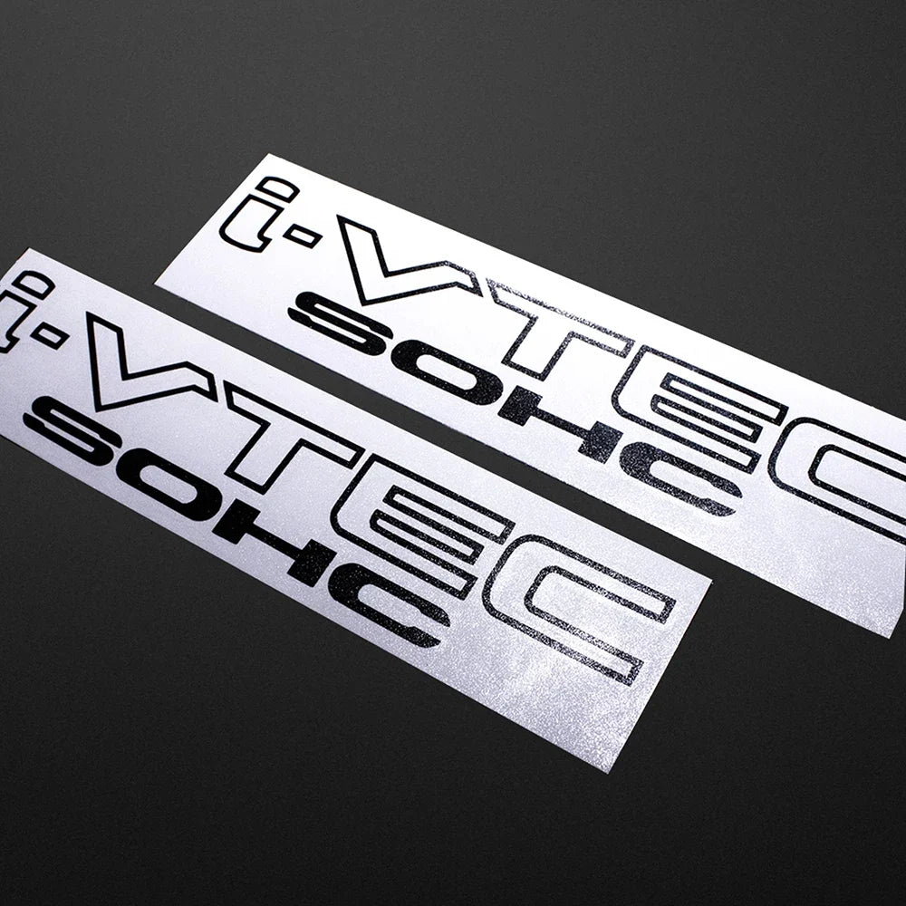 I-VTEC SOHC Sport Racing Vinyl Decal – 2-Pack Side Door Sticker | 9 Inches | 13 Colors