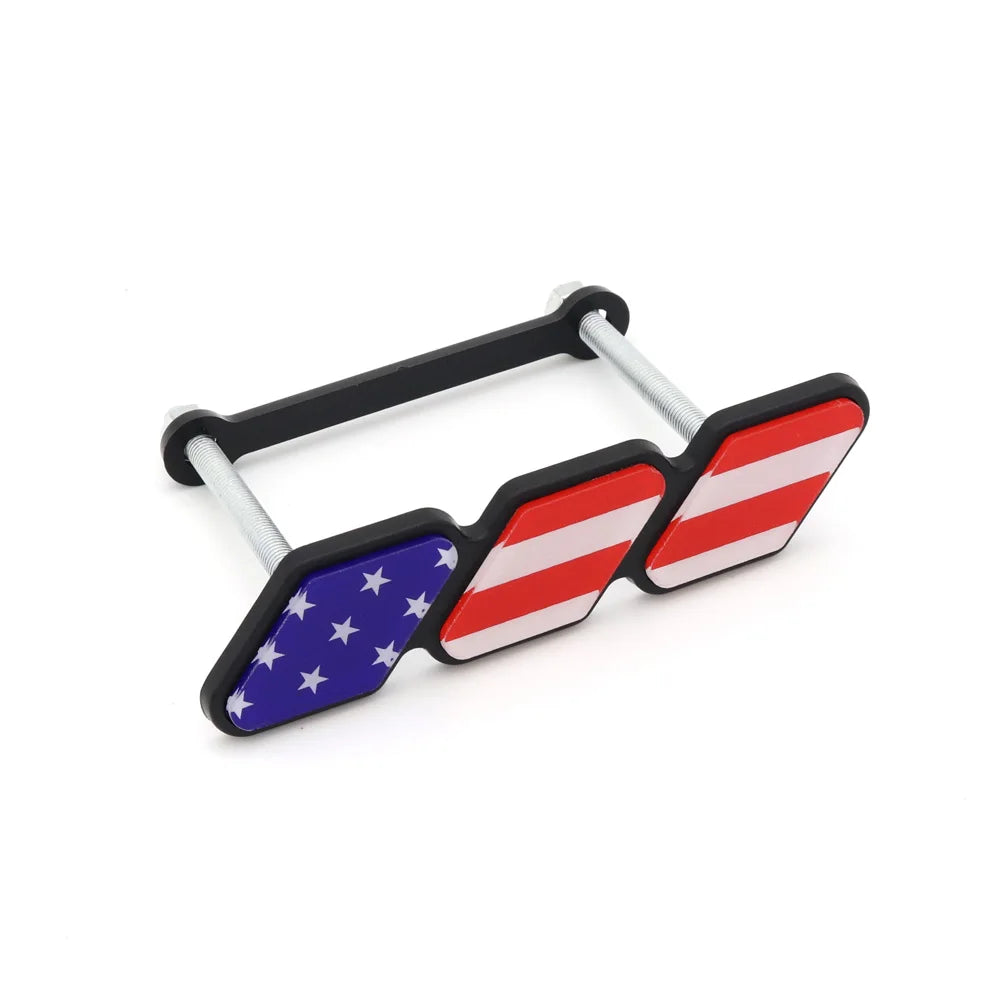 TRD Tri-Color Grille Badge Emblem for Toyota Tacoma / Tundra / 4Runner / Highlander | 3-Piece ABS Set