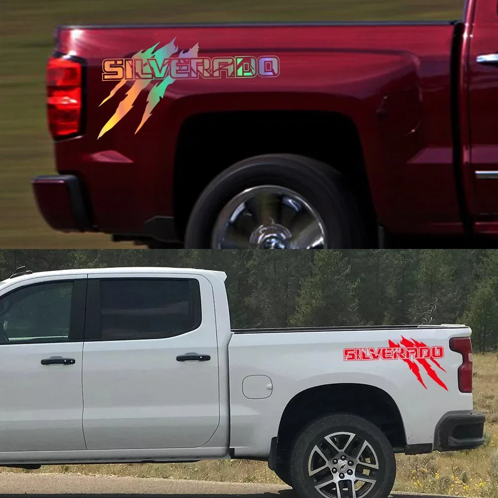 Claw Style Bed Side Decal for Chevrolet Silverado 1500 / 2500 / Z71 / S10 | Pickup Vinyl Graphic