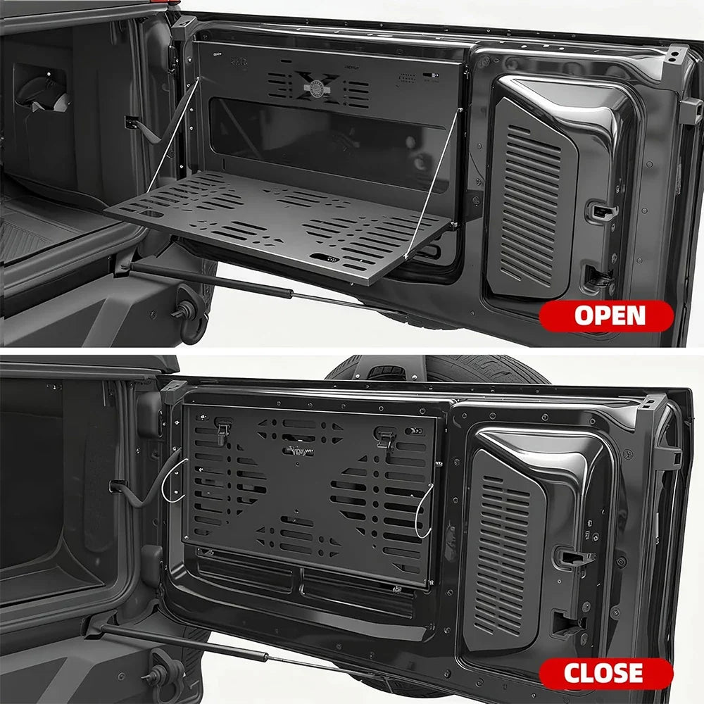 Ford Bronco Tailgate Table – Folding Luggage Shelf & Load Platform (2021–2025, 2 & 4-Door)