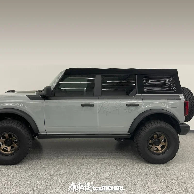 Custom Sports Body & Hood Modification Vinyl Decal Kit for Ford Bronco | PVC Full-Body Wrap