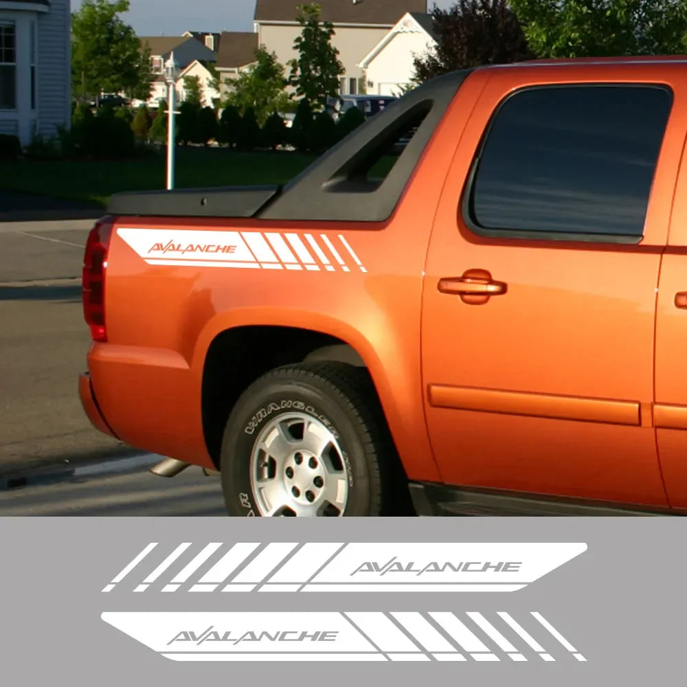 Rear Trunk Side Decal for Chevrolet Avalanche | Vinyl Truck Graphics 2-Pack
