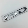 Rear Boot Trunk Tailgate Emblem Badge for Tesla Model 3 / S / X / Y | 75D 85D 90D 100D Sticker