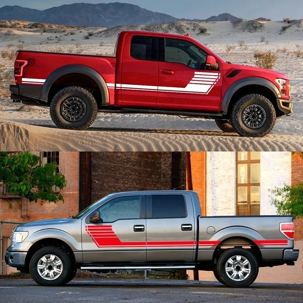 Long Side Door Skirt Stripe Decal for Ford F-150 Raptor | Self-Adhesive Vinyl Kit