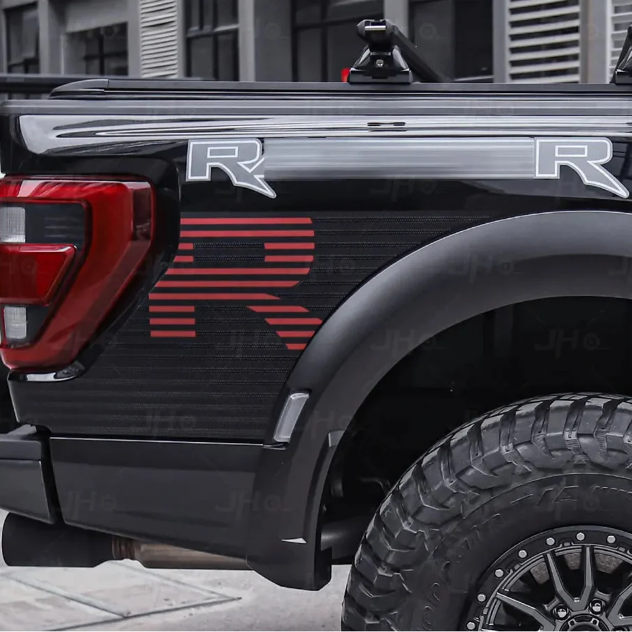 JHO Sport R Precut Bedside & Hood Wrap Kit for Ford F-150 Raptor (2022-2025) | Matte Stripe
