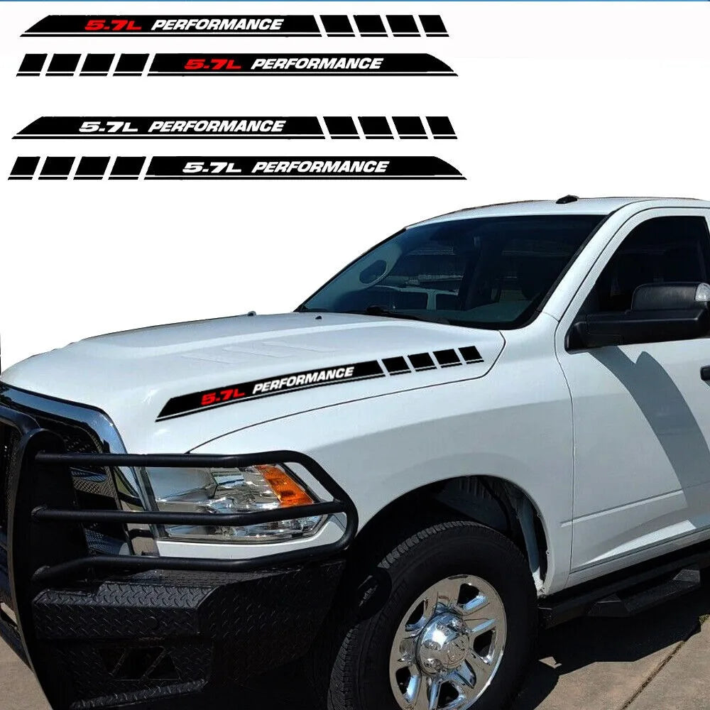 5.7L Performance Hood Vinyl Decal Emblem for Dodge RAM 1500 / 2500 | Truck Graphic Sticker