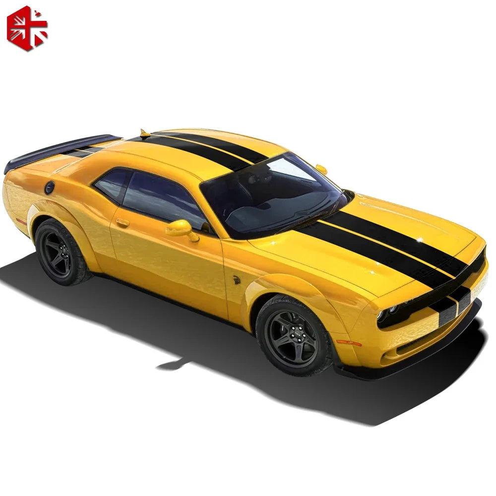 Front-to-Rear Racing Stripe Body Decal Kit | Hood, Roof, Trunk & Bonnet Vinyl Graphics