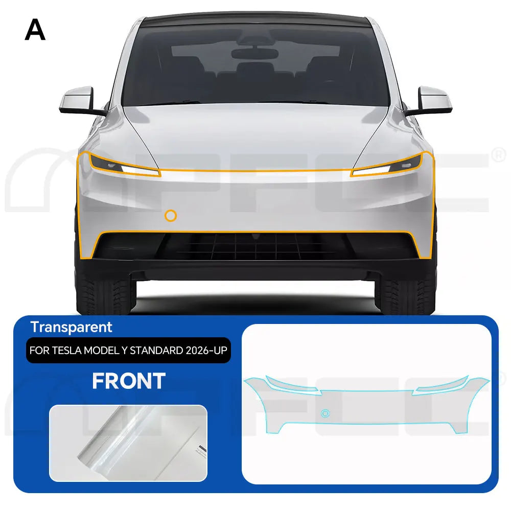 Precut PPF for Tesla Model Y Standard (2026+) | TPU Paint Protection Film Clear Bra