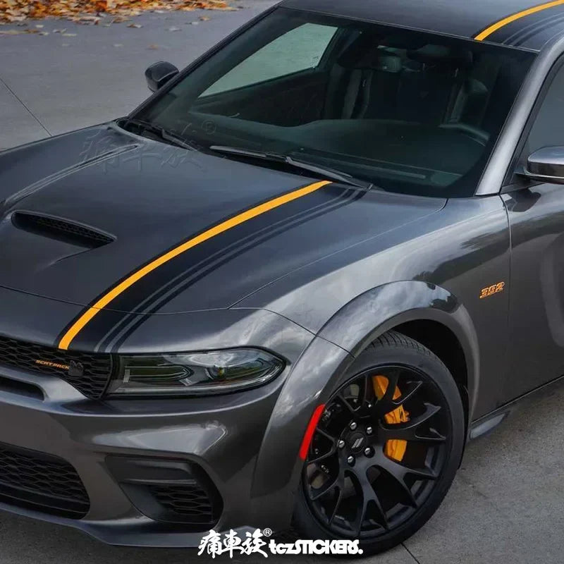 Stylish Dynamic Full-Body Appearance Vinyl Decal Kit for Dodge Charger | PVC Personality Wrap