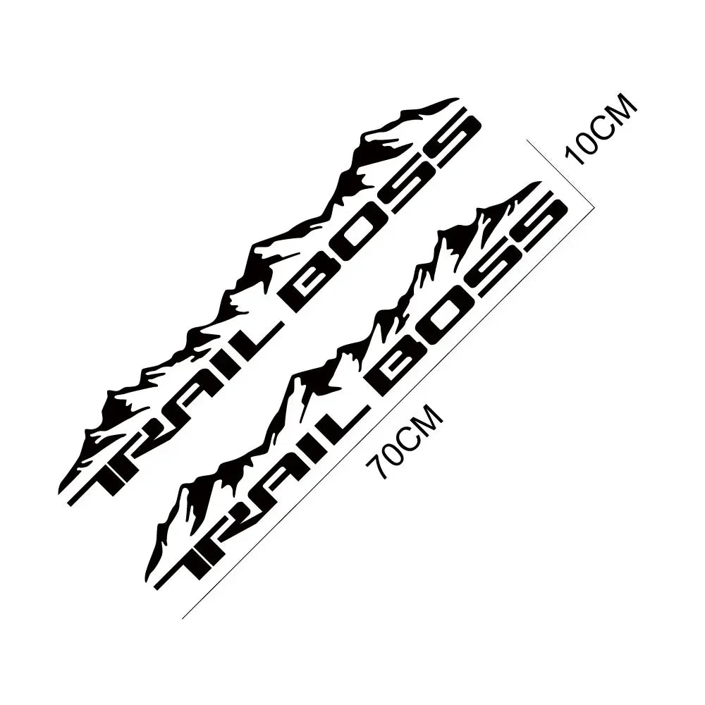 Mountain Body Side Decal for Chevrolet Silverado 1500 Trail Boss | 2-Piece Vinyl Trunk Sticker
