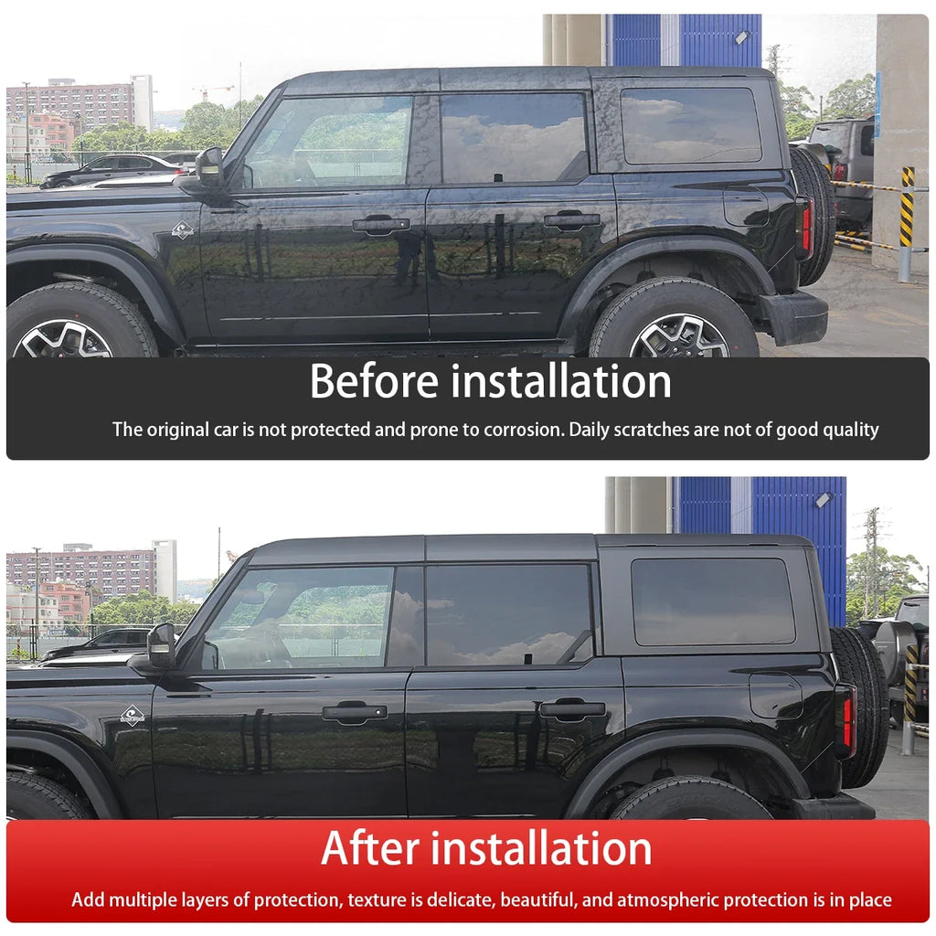Door, Window & B-Pillar Decorative Sticker Kit for Ford Bronco | Vinyl Trim Decal Set