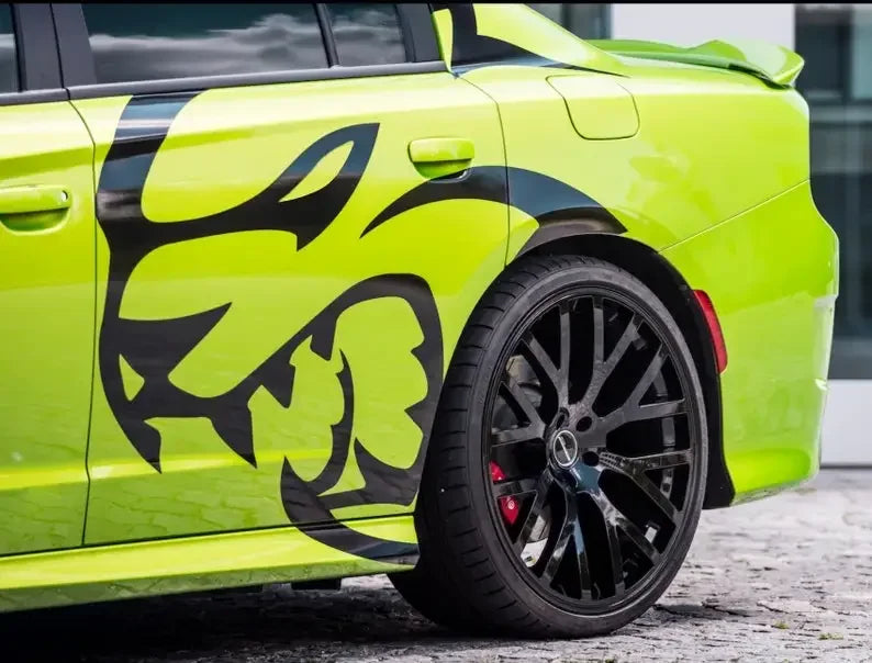 Hellcat SRT Rear Fender Tribal Decal — Both Sides Included | Challenger, Charger & Mustang