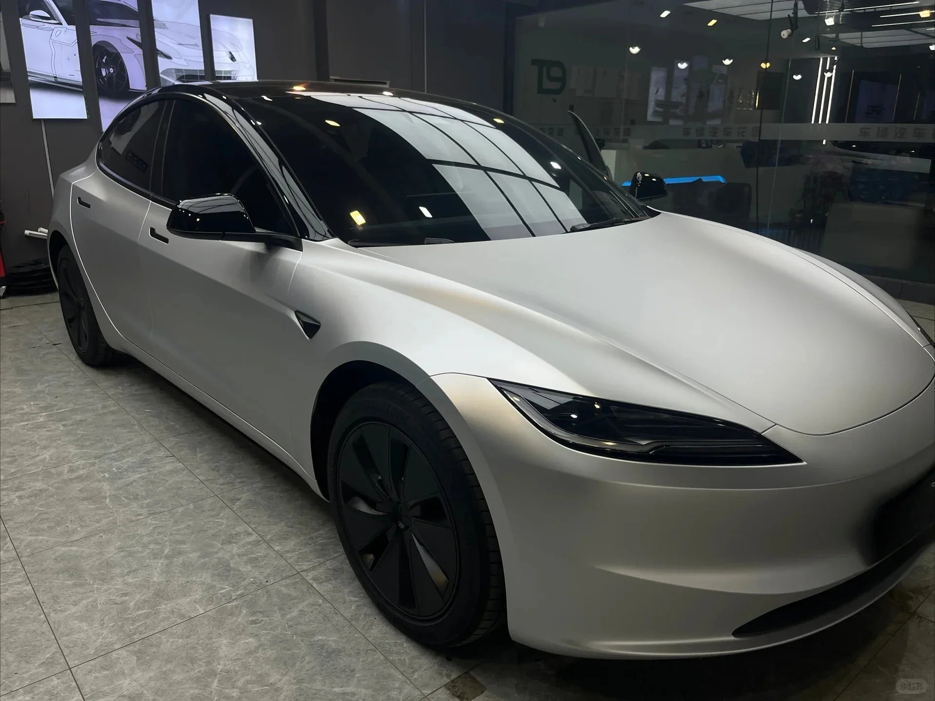 Precut Color Change PPF for Tesla Model 3 Highland (2024–2025) | Black & Glacier Blue PET Film