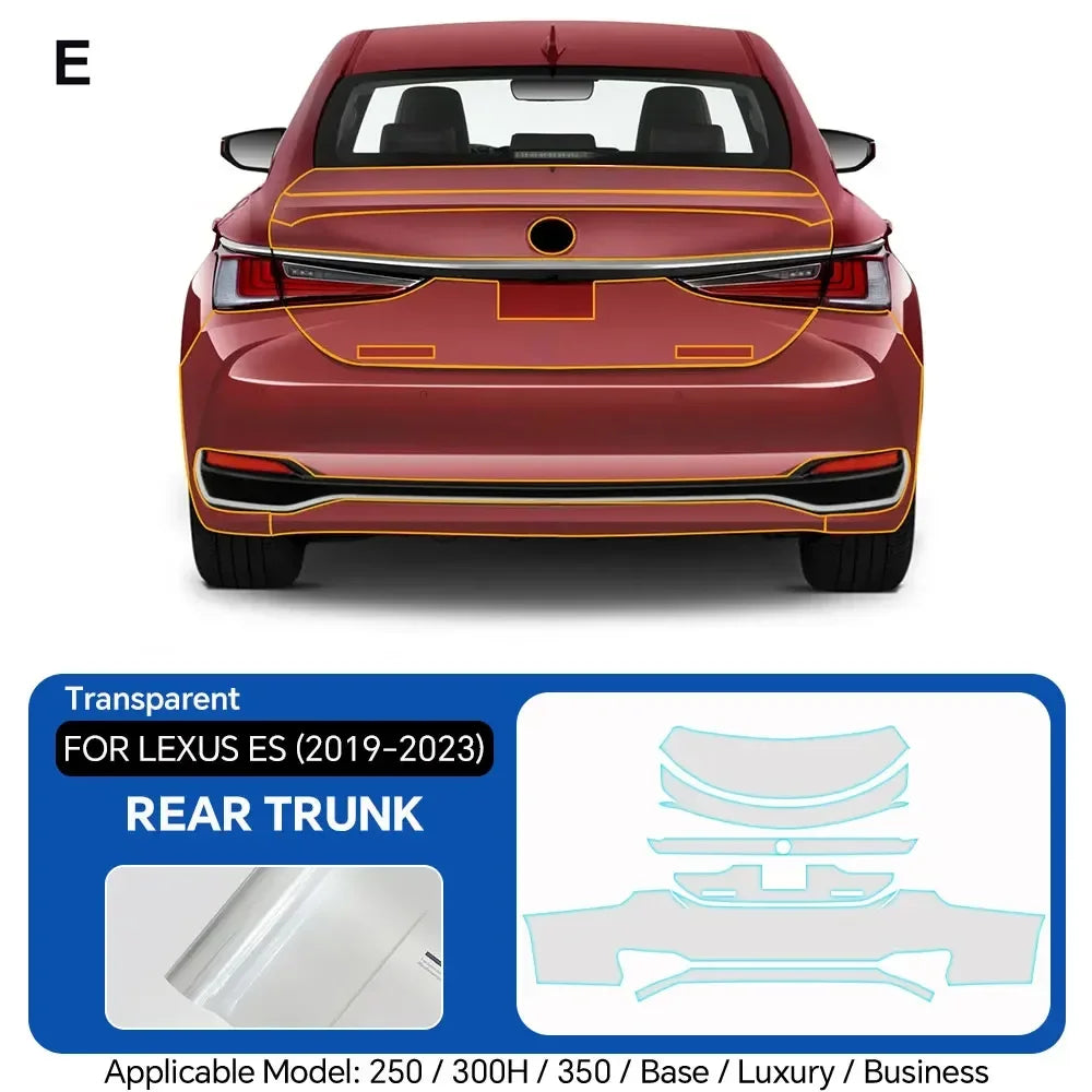 Precut PPF for Lexus ES 250 / 300h / 350 (2019–2023) | TPU Paint Protection Film Clear Bra