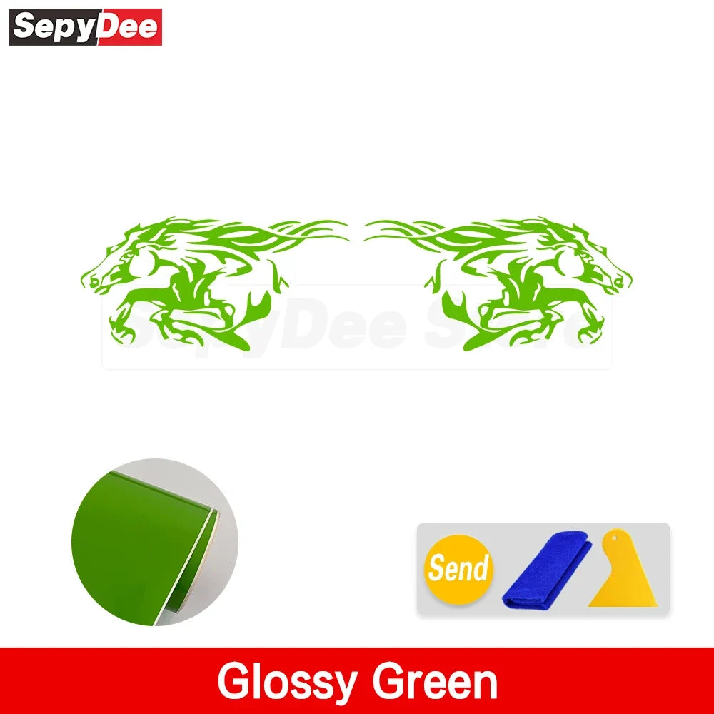 Running Horse Side & Rear Fender Decal | 2-Piece Vinyl for Mustang, Challenger, Porsche & Ford