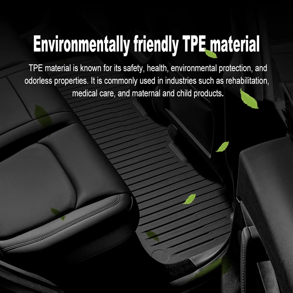 TPE Floor Mats & Luggage Mat for Tesla Model Y Juniper Premium / Performance (2025+) | All-Weather Set