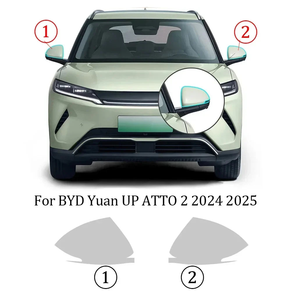 Precut PPF for BYD Yuan UP / Atto 2 (2024–2025) | TPU Headlight, Mirror & Pillar Protection