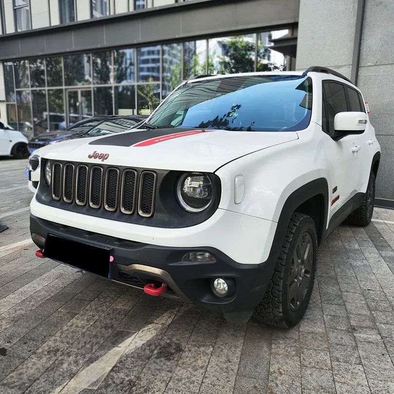 Matte Black TrailHawk Hood Decal for Jeep Renegade (2014–2023) | Precut Vinyl Graphics