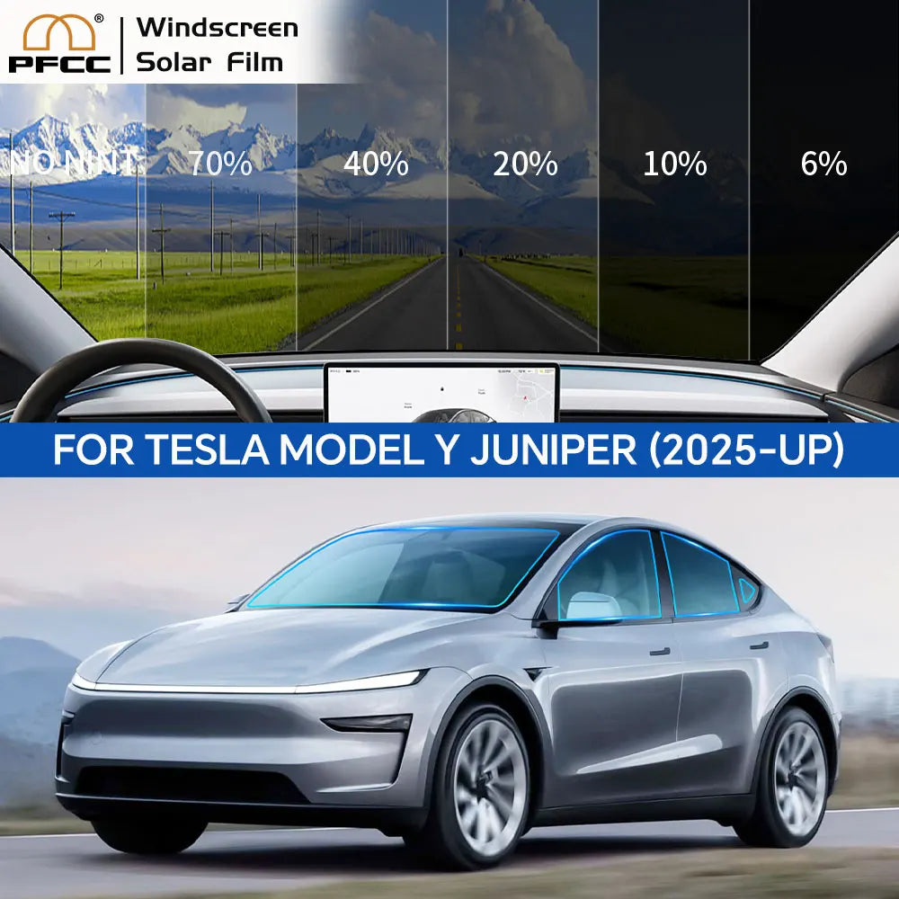 Precut Window Privacy Tint Film for Tesla Model Y Juniper (2025–2026) | Heat & UV Protection