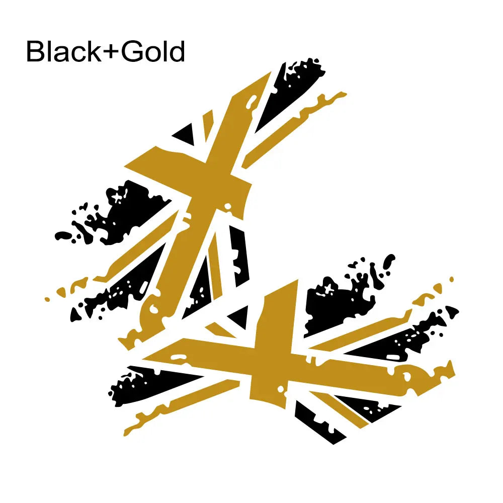 Union Jack Door Side Stripe Decal | 2-Piece British Flag Auto Body Vinyl Sticker