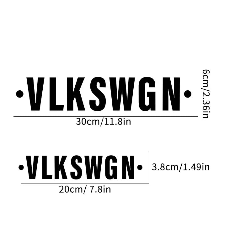 VLKSWGN Front Windshield & Rear Window Decal for VW Golf MK6 / MK7 / R / GTI | Vinyl Sticker