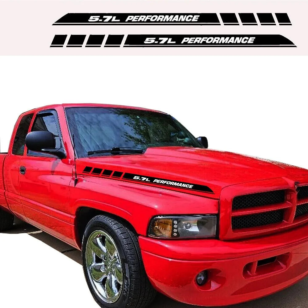 5.7L Performance Hood Vinyl Decal Emblem for Dodge RAM 1500 / 2500 | Truck Graphic Sticker