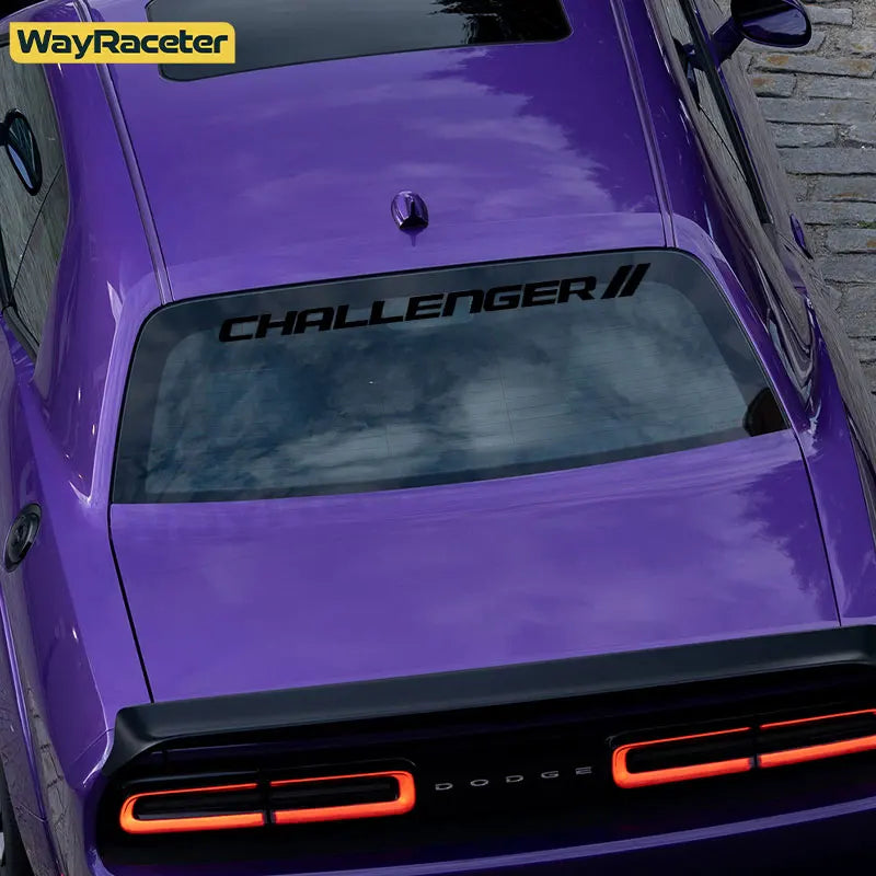 Dodge Challenger Reflective Front Windshield Vinyl Decal – Windscreen Sticker | Hellcat, SRT, Demon | 12 Colors