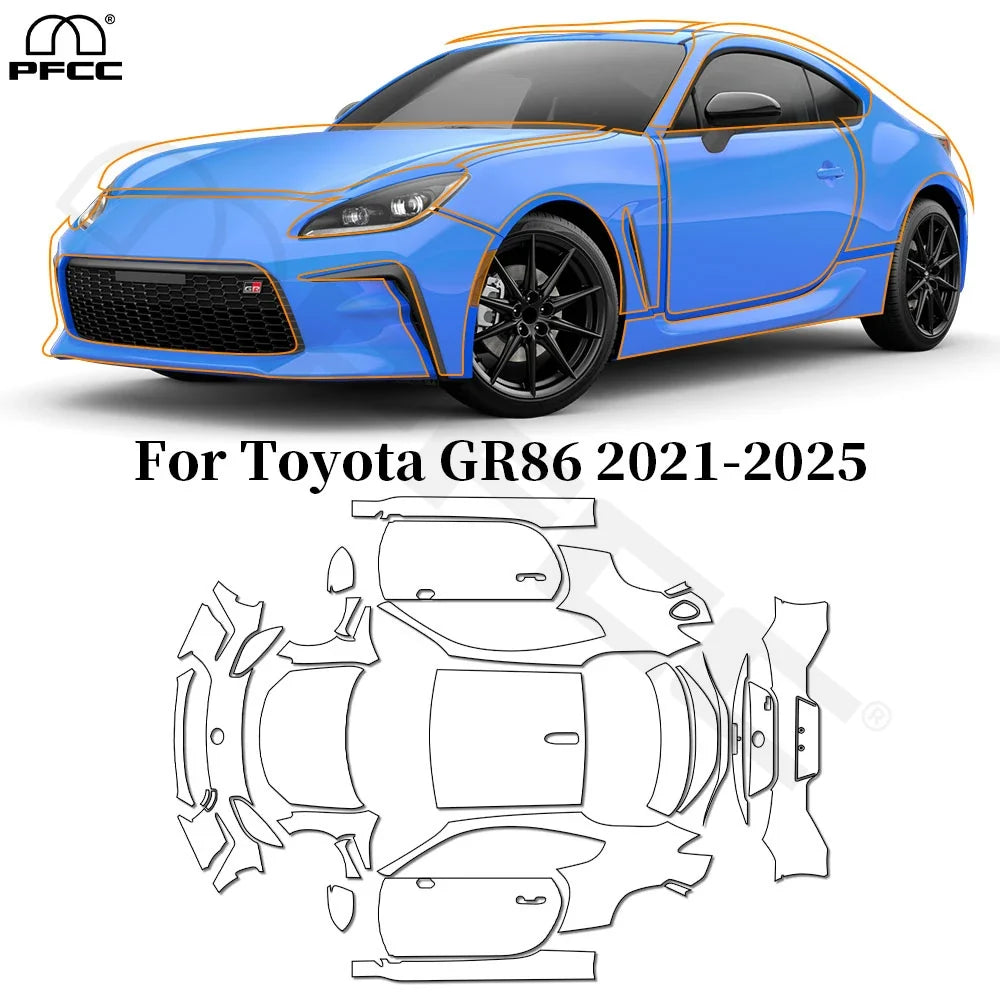 Precut PPF for Toyota GR86 (2021–2025) | TPU Paint Protection Film Clear Bra