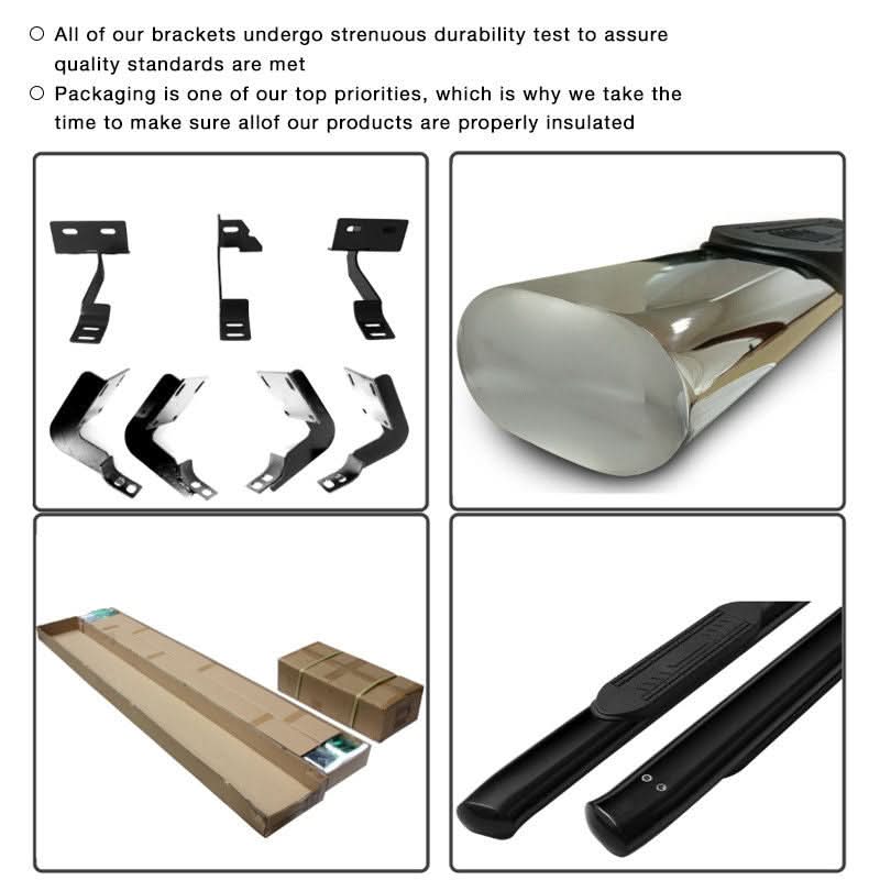 2007-2021 Toyota Tundra Double Cab 5" Oval Running Boards Stainless