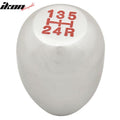 Silver M12X1.75MM MT Manual T-R Style Gear Shift Knob Engraved 5 Speed