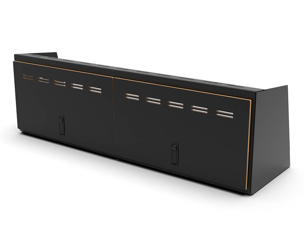 48" Upper Cabinet Black - Black Door