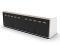 48" Upper Cabinet White - Black Door