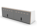 48" Upper Cabinet White - Grey Door