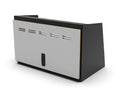 24" Upper Cabinet Black - White Door