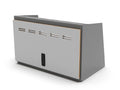 24" Upper Cabinet Grey - White Door