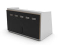 24" Upper Cabinet White - Black Door