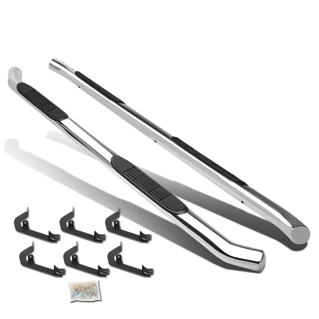 2007-2016 Chevrolet Silverado HD 3" Round Nerf Bars - Silver